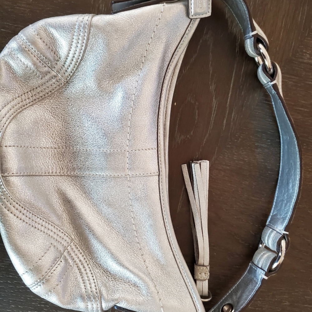 Coach Silver Shoulder Bag
